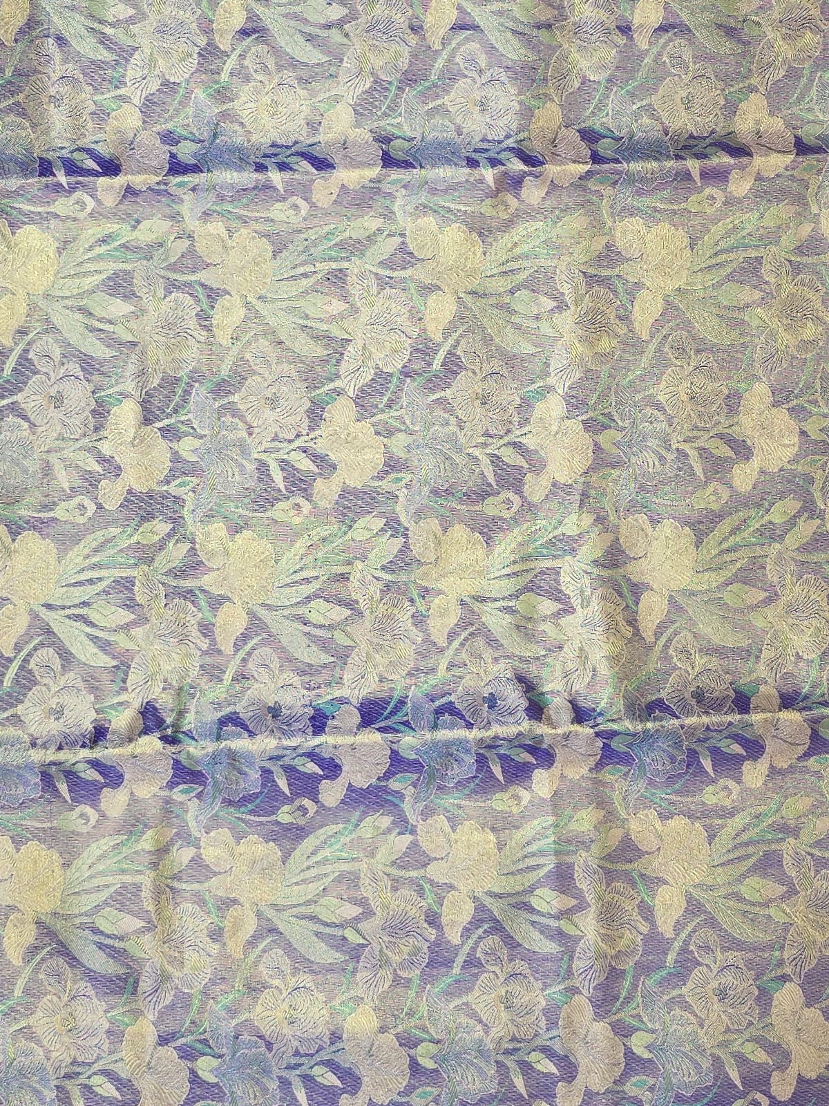 Handloom Lavender With Peach Silk Saree — view 6