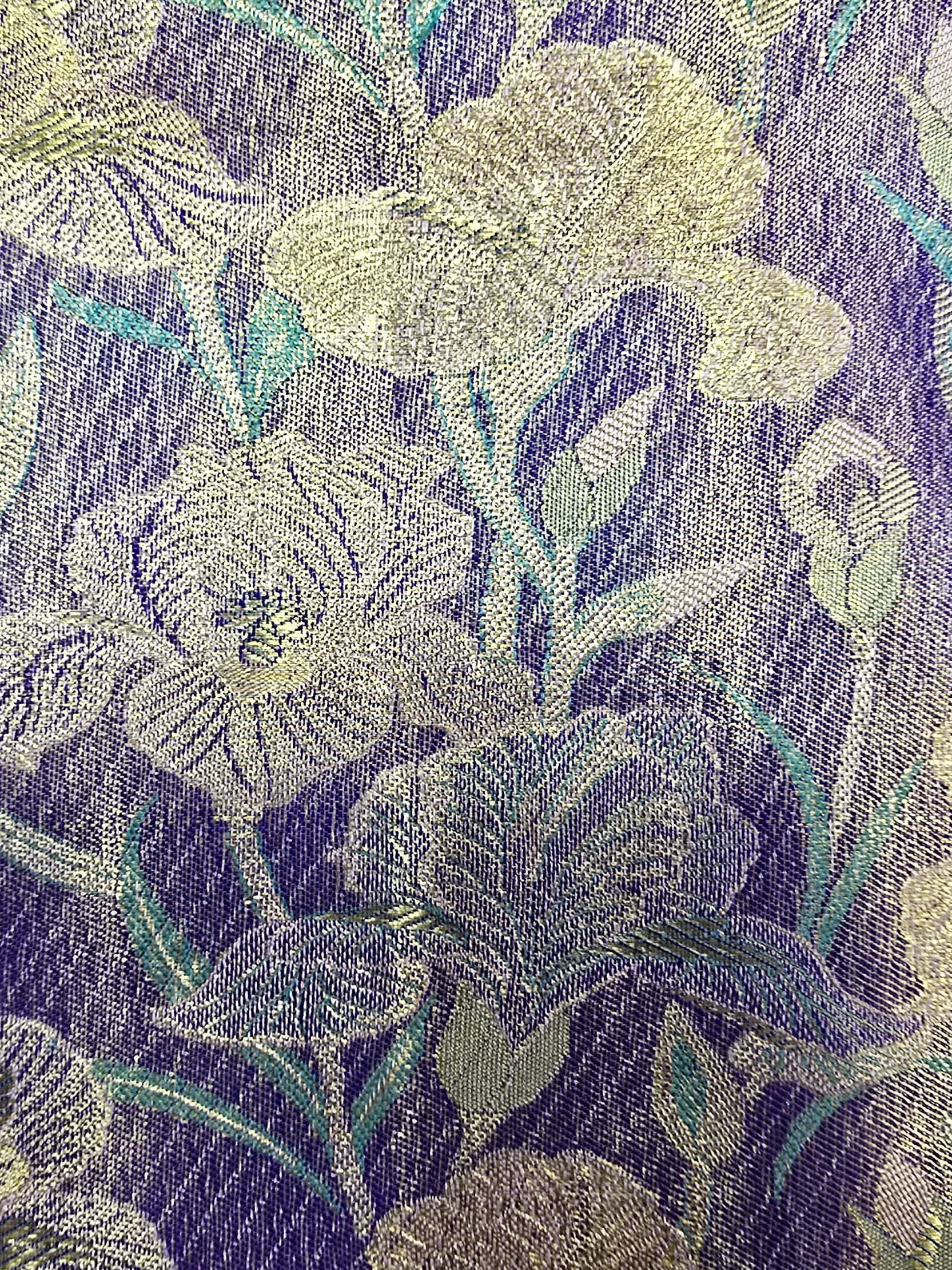 Handloom Lavender With Peach Silk Saree — view 3