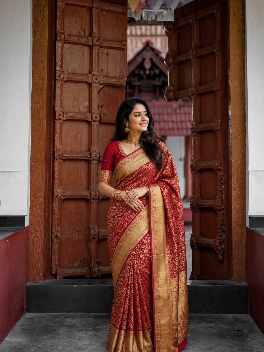 Handloom Chilli Red Silk Saree