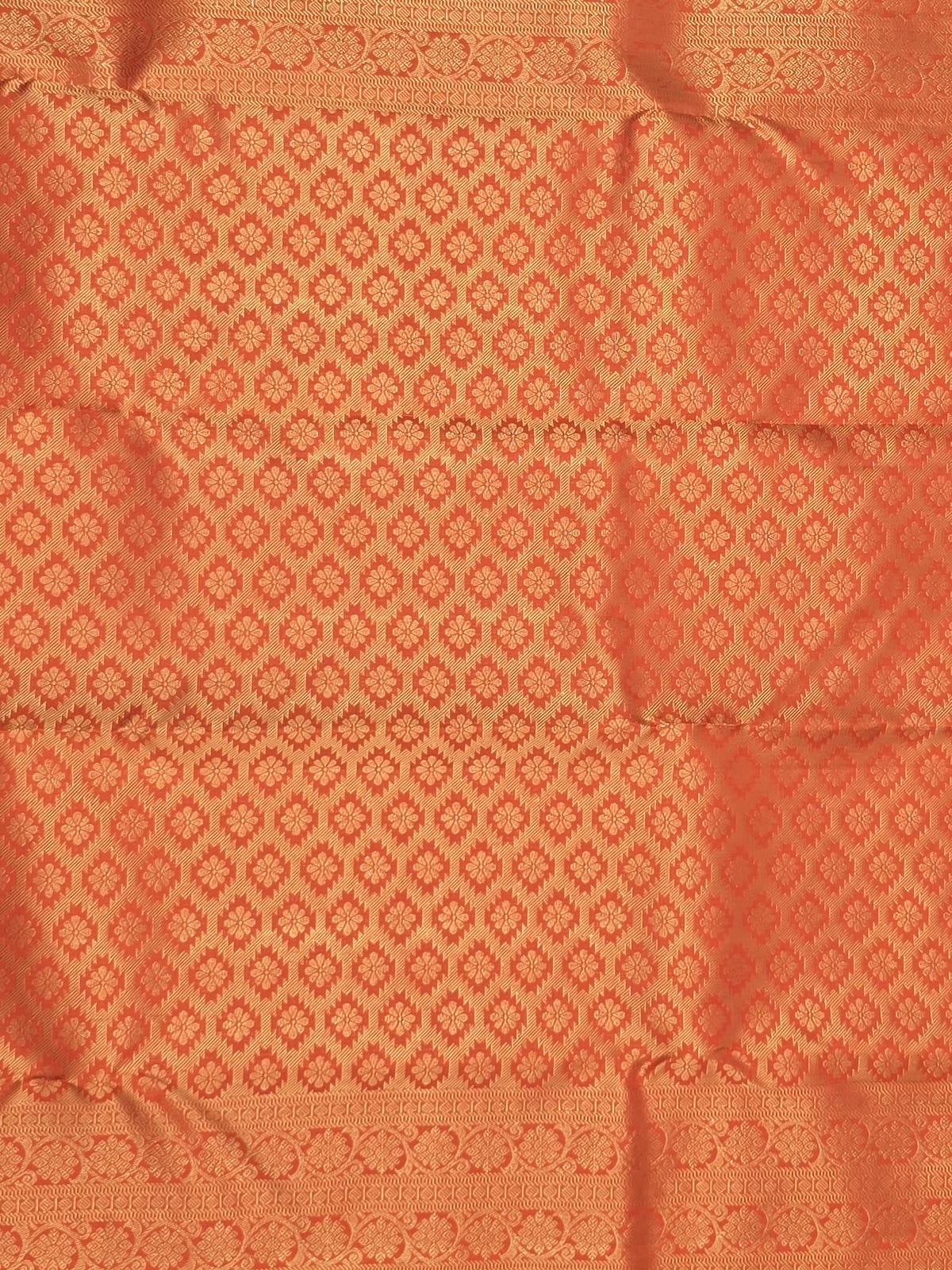 Handloom Half White Silk Saree — view 6