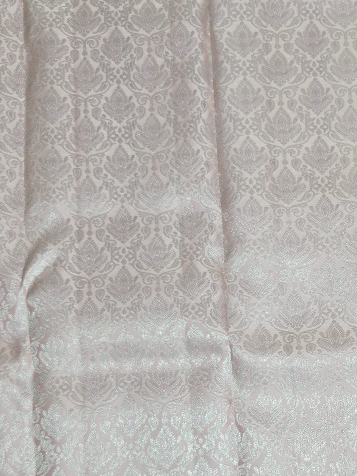 Handloom Cream Peach Silk Saree — view 3