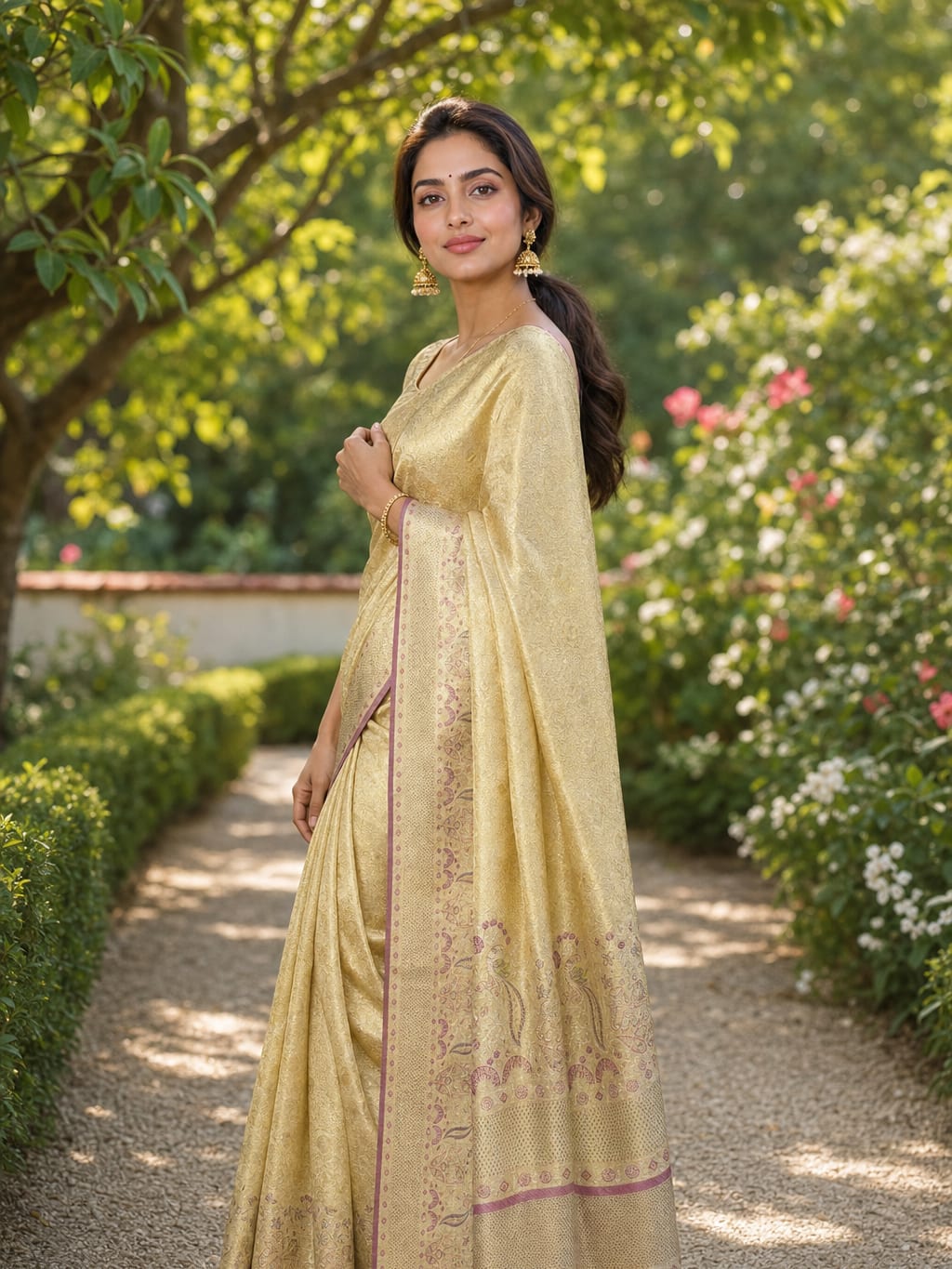 Handloom Gold Silk Saree