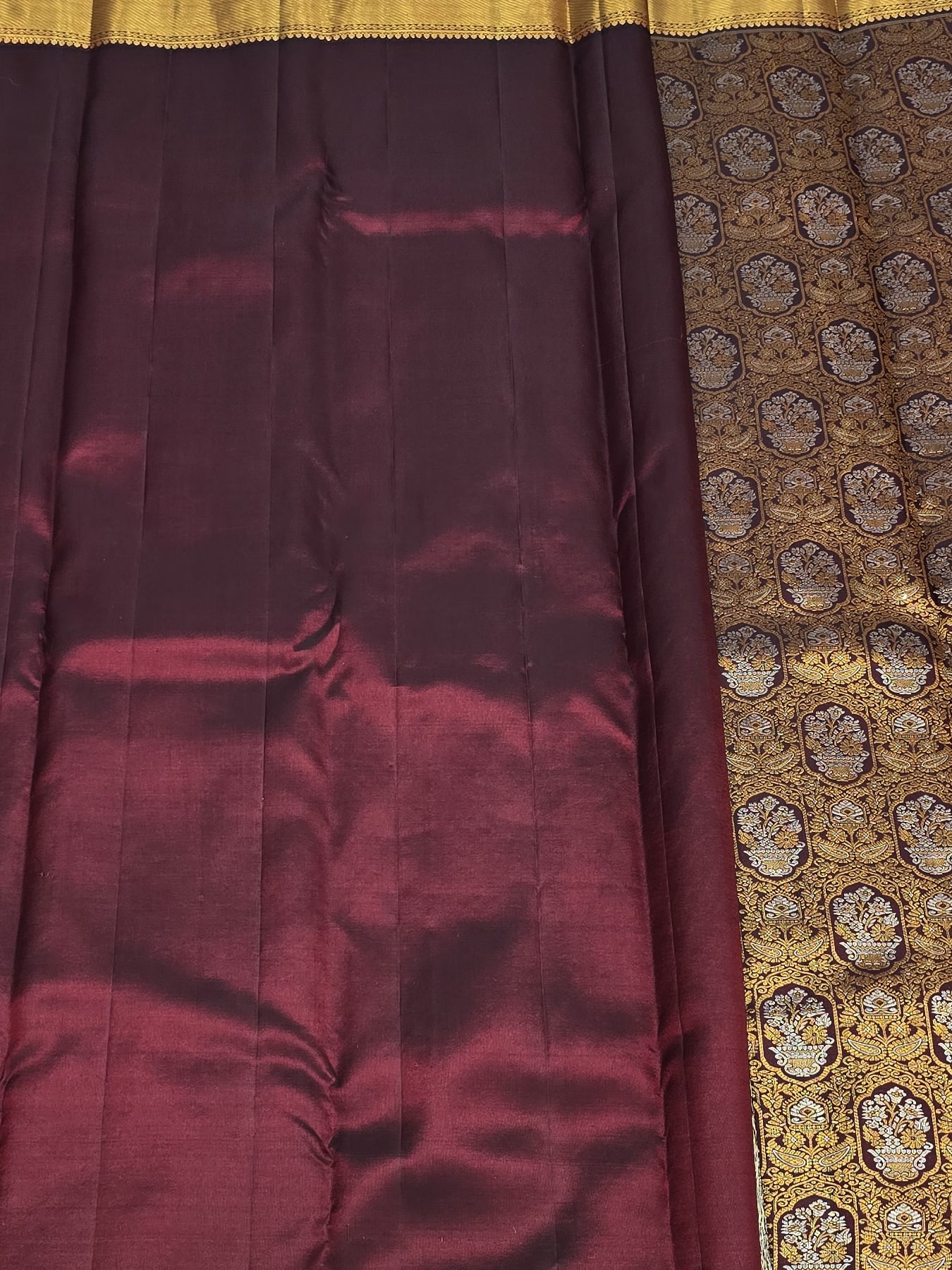 Handloom Snuff Silk Saree — view 6