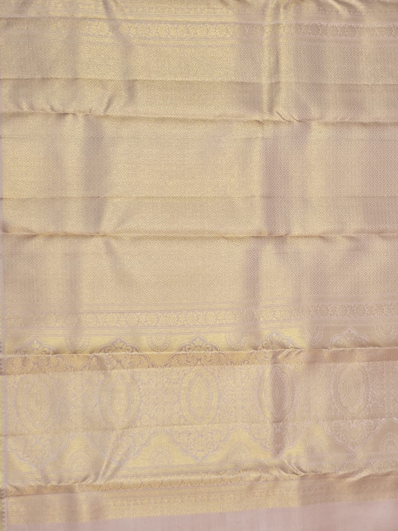 Handloom Peach Blush Silk Saree — view 5