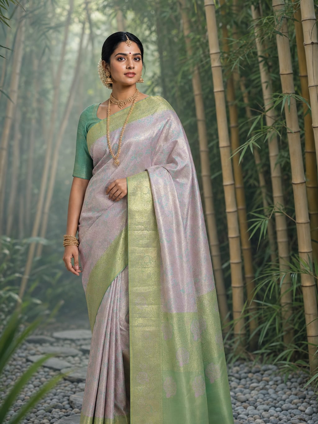 Handloom Blush Pink Silk Saree
