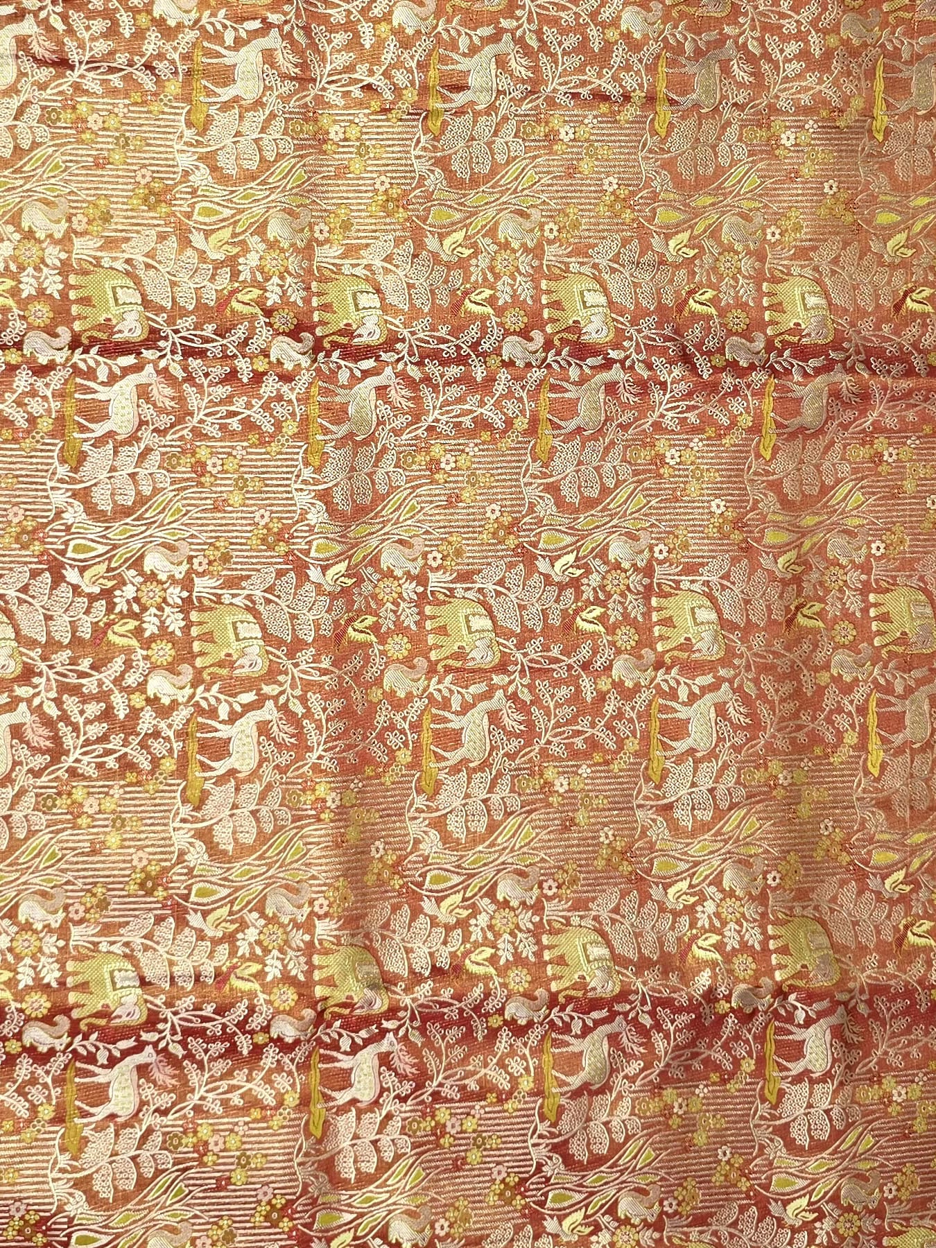 Handloom Red Gold Silk Saree — view 3