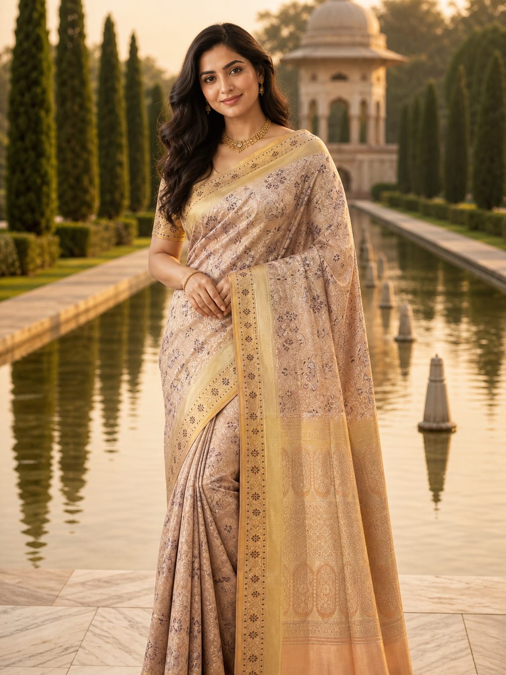 Handloom Light Lavender Silk Saree