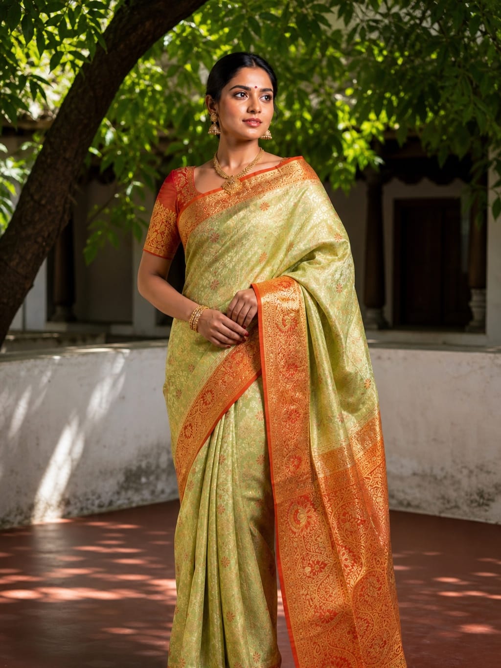 Handloom Green Silk Saree