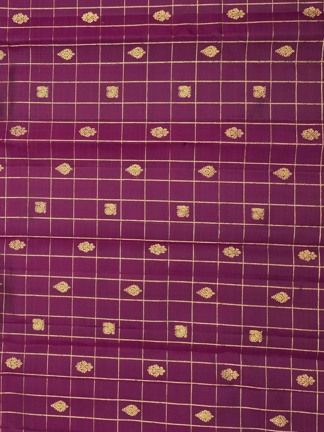 Handloom Wine Silk Saree — view 3