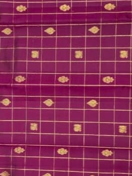 Handloom Wine Silk Saree — view 6