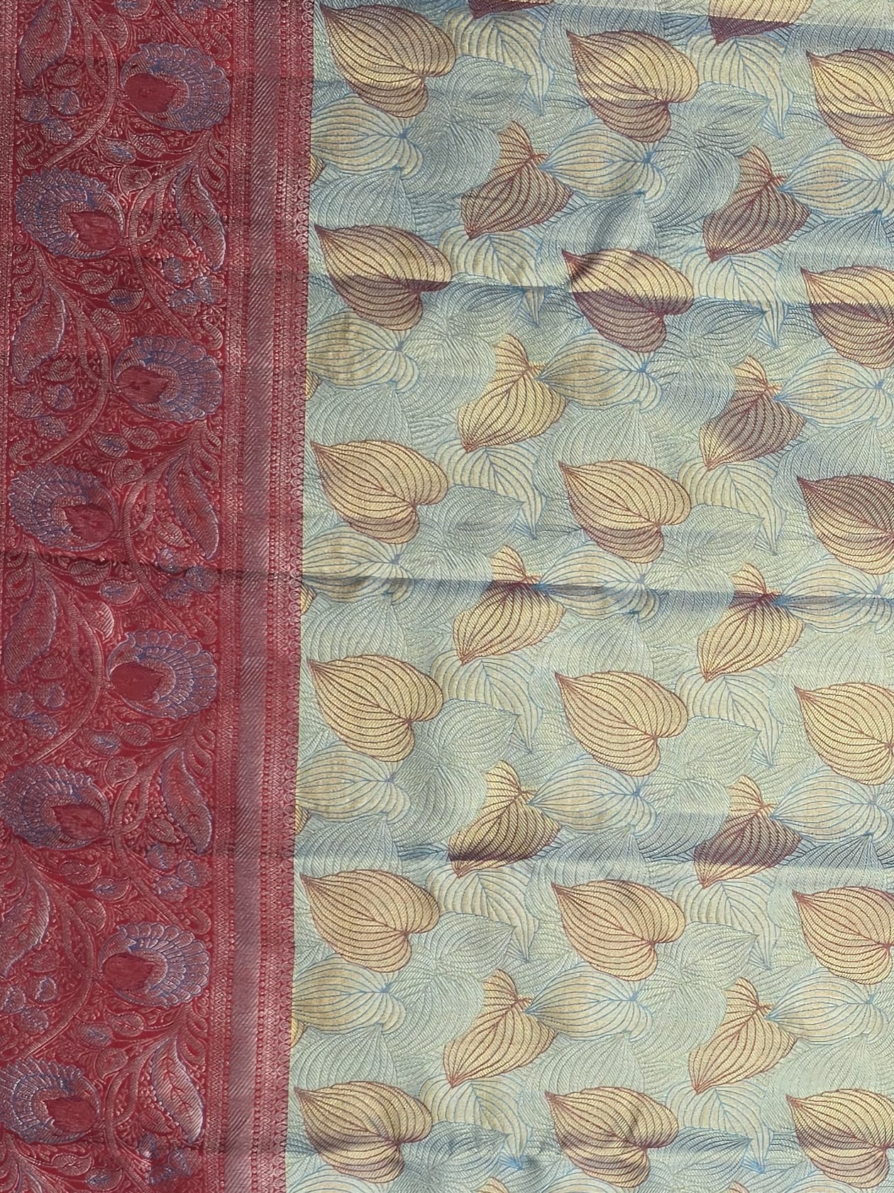 Handloom Light Green Silk Saree — view 3