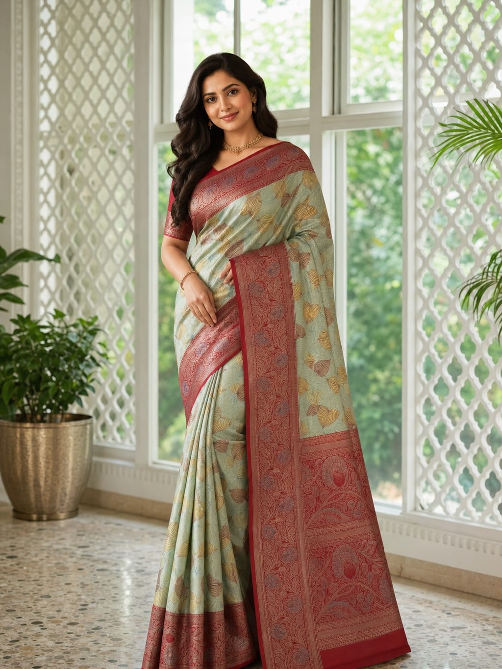 Handloom Light Green Silk Saree