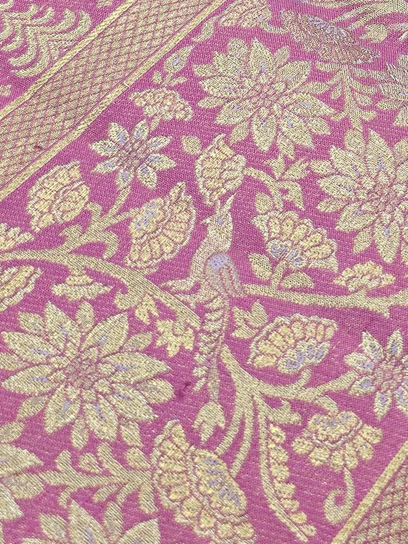 Handloom Gold Silk Saree — view 6