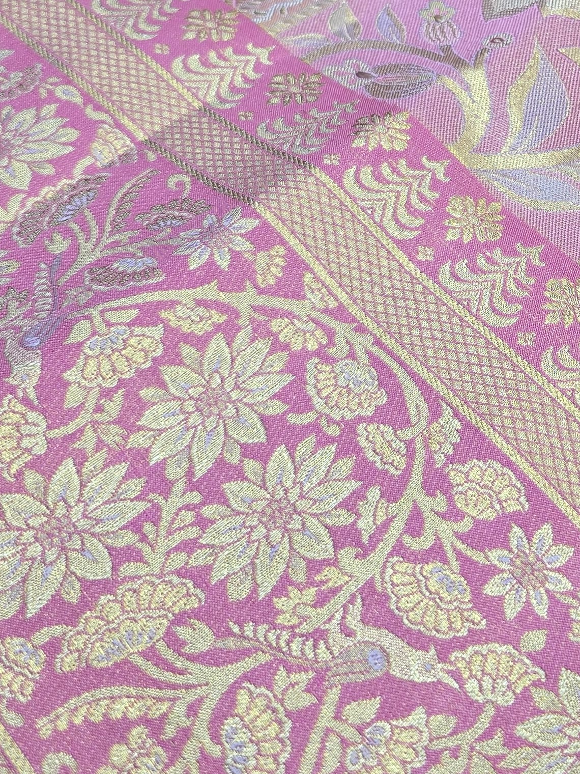 Handloom Gold Silk Saree — view 4