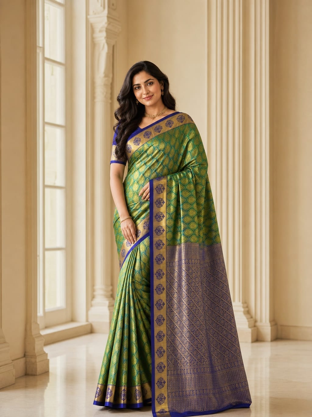 Handloom Green Silk Saree